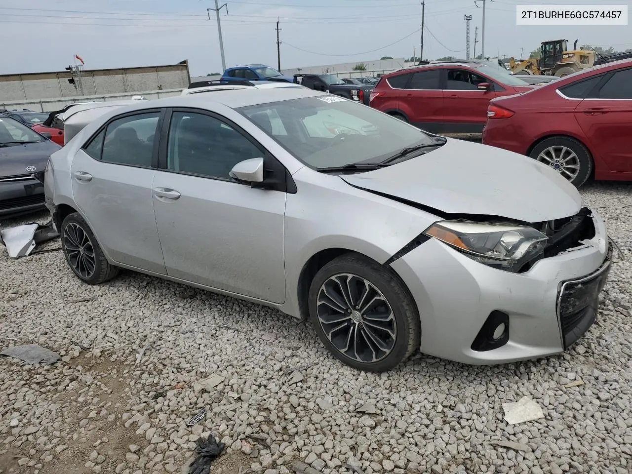 2016 Toyota Corolla L VIN: 2T1BURHE6GC574457 Lot: 59581114