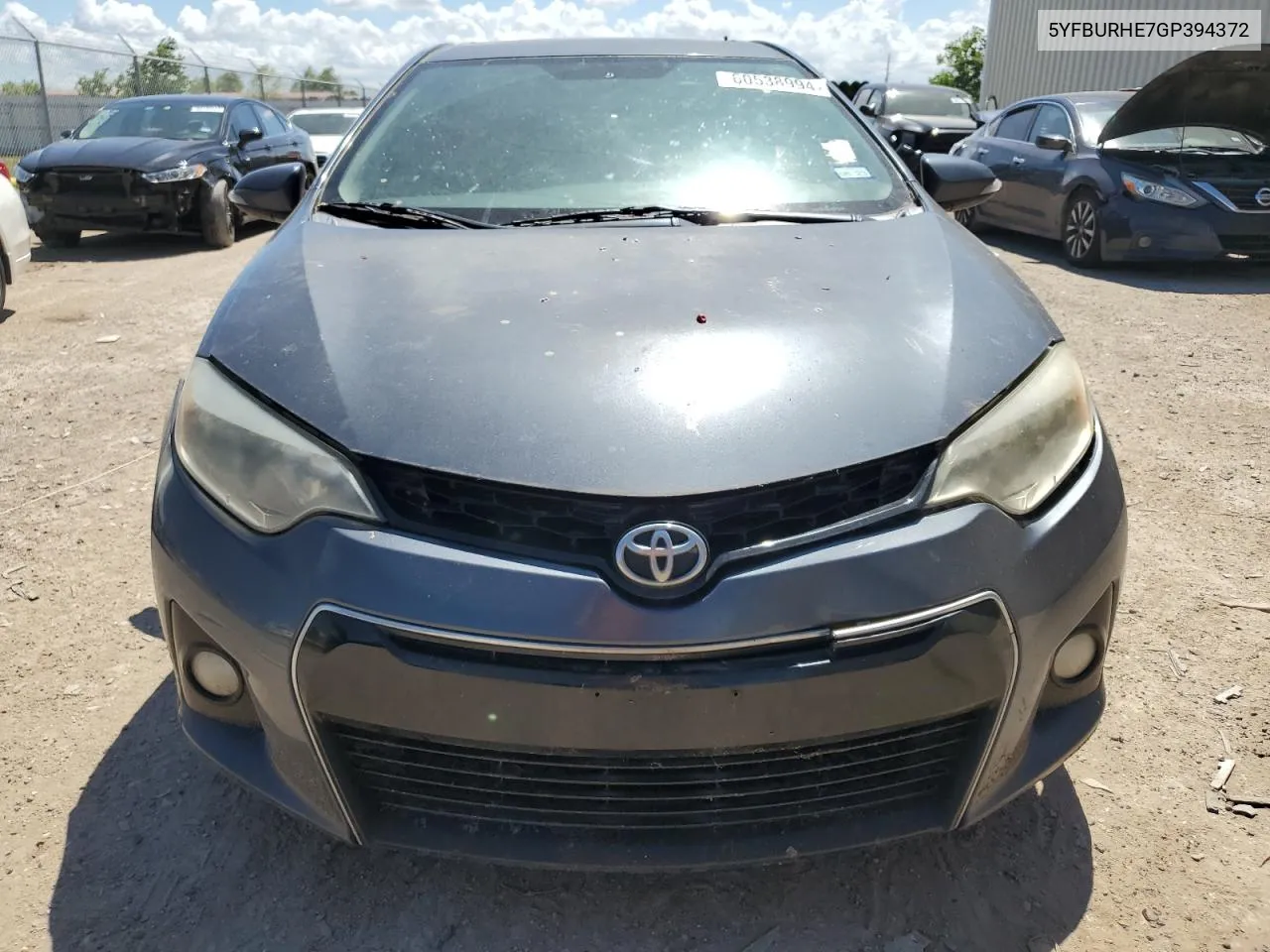 5YFBURHE7GP394372 2016 Toyota Corolla L