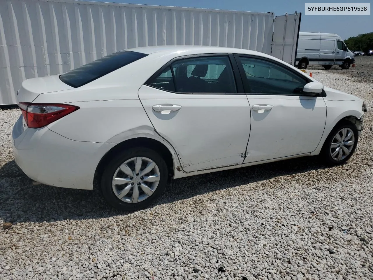 2016 Toyota Corolla L VIN: 5YFBURHE6GP519538 Lot: 63622404