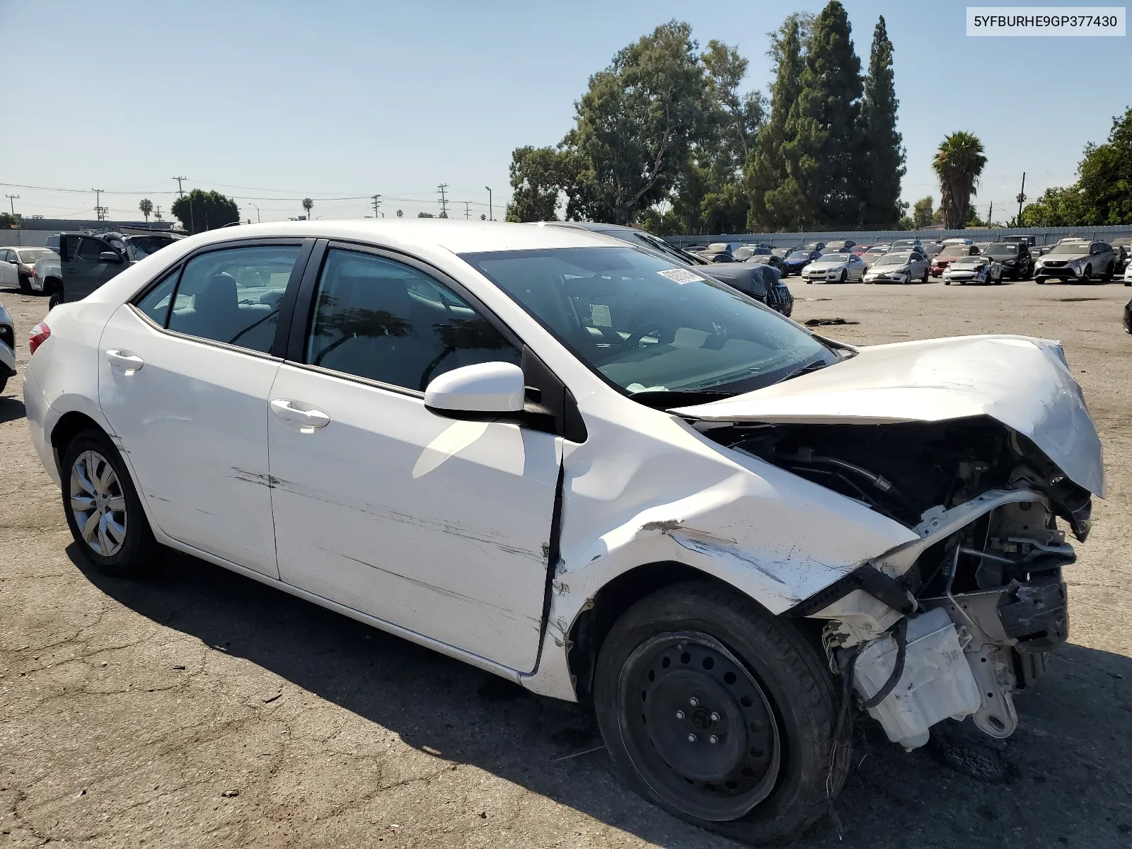 2016 Toyota Corolla L VIN: 5YFBURHE9GP377430 Lot: 63913754