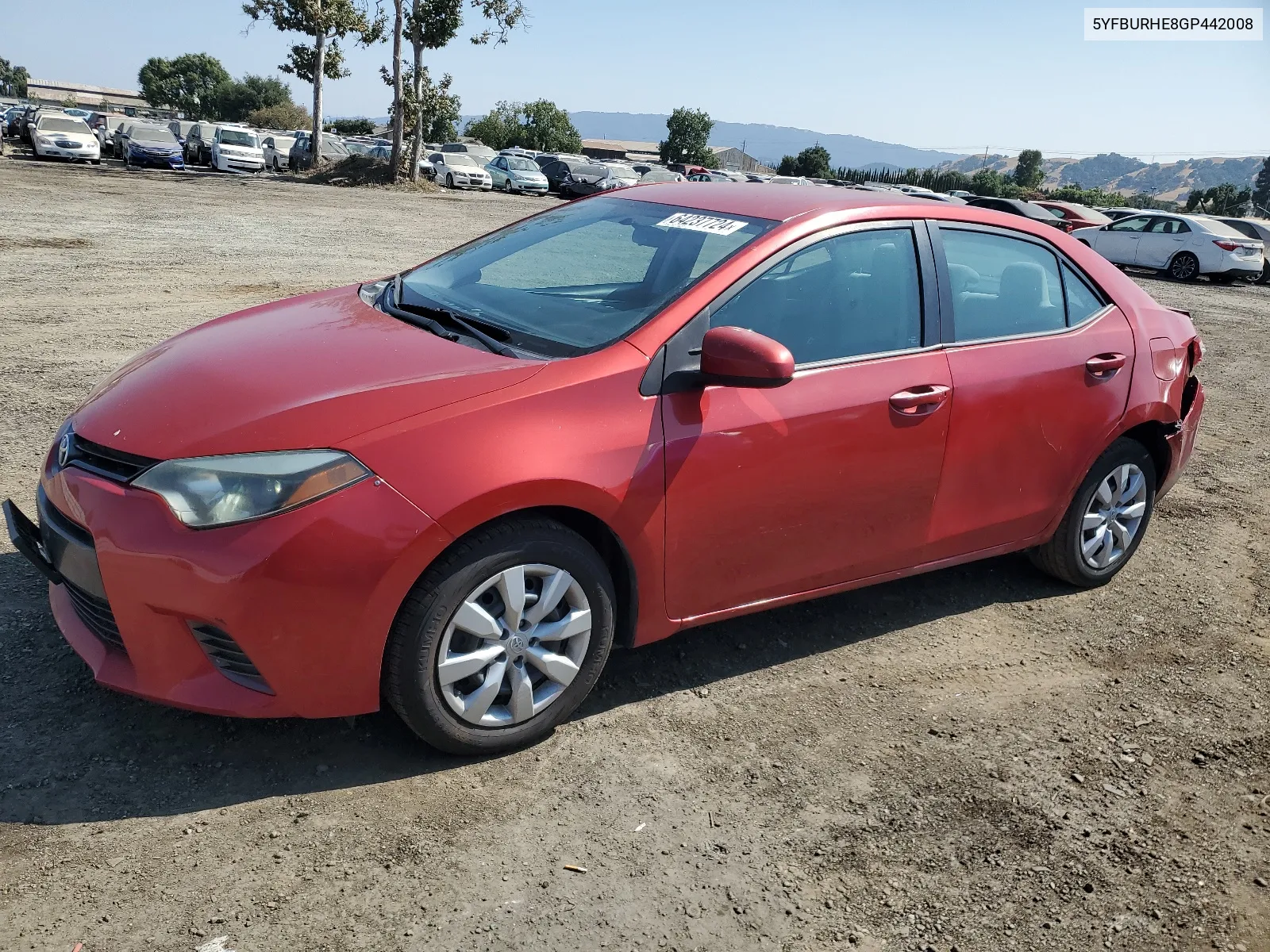 5YFBURHE8GP442008 2016 Toyota Corolla L