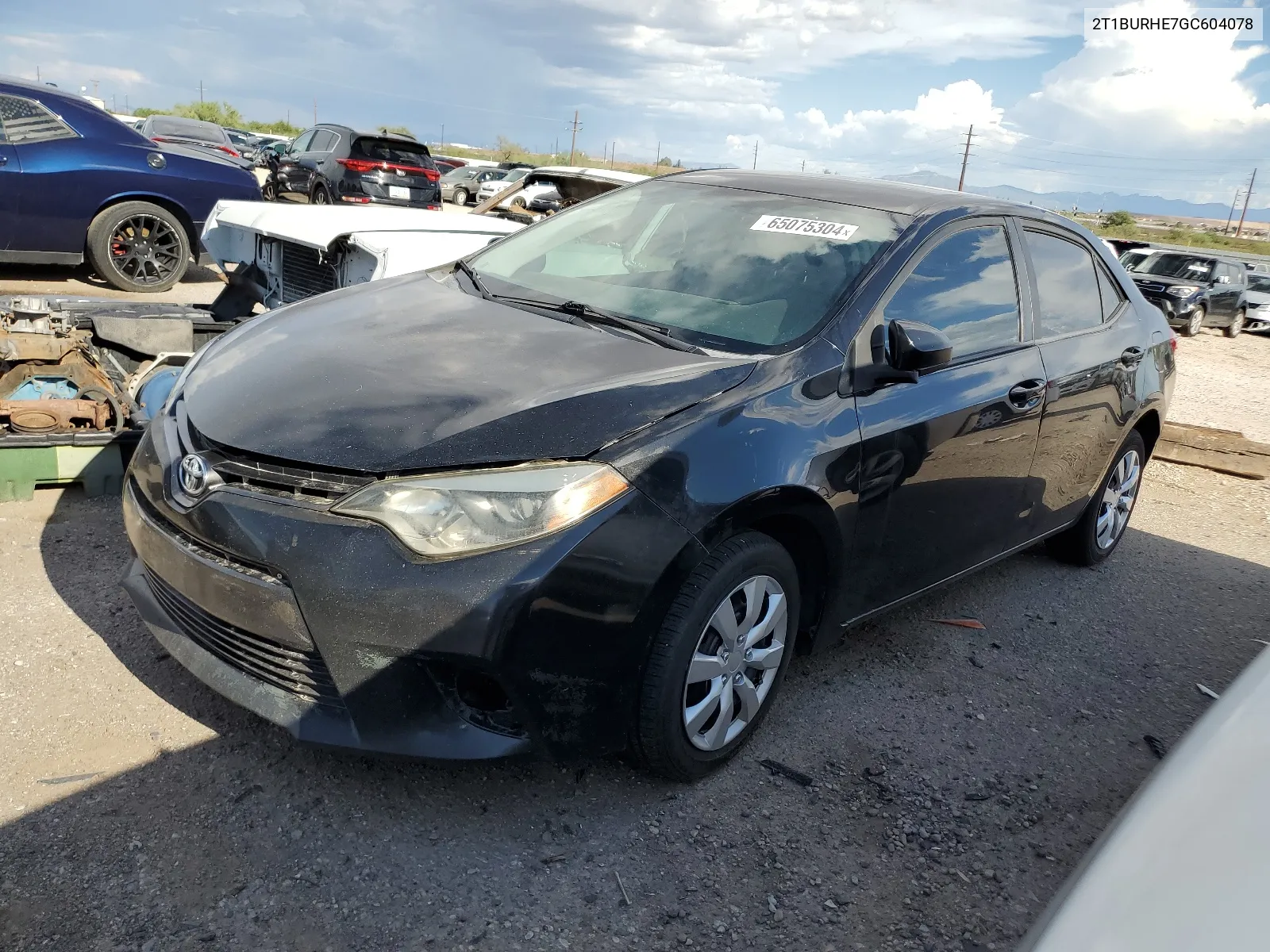 2016 Toyota Corolla L VIN: 2T1BURHE7GC604078 Lot: 65075304