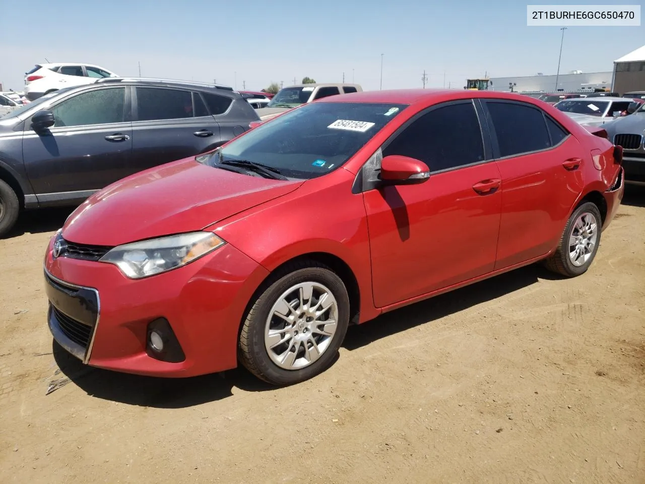 2016 Toyota Corolla L VIN: 2T1BURHE6GC650470 Lot: 65481504