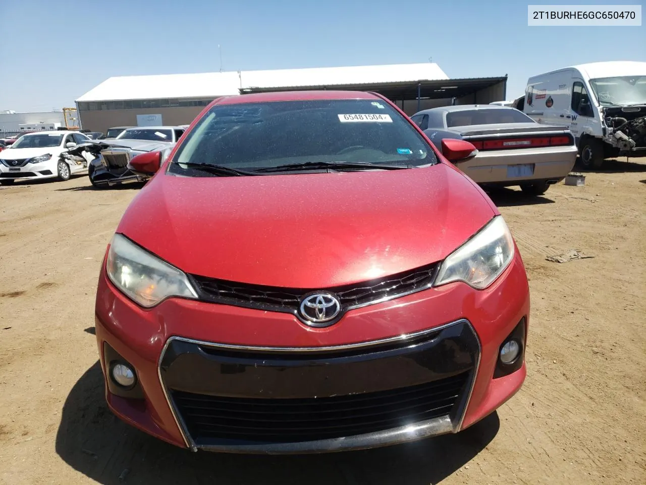 2016 Toyota Corolla L VIN: 2T1BURHE6GC650470 Lot: 65481504