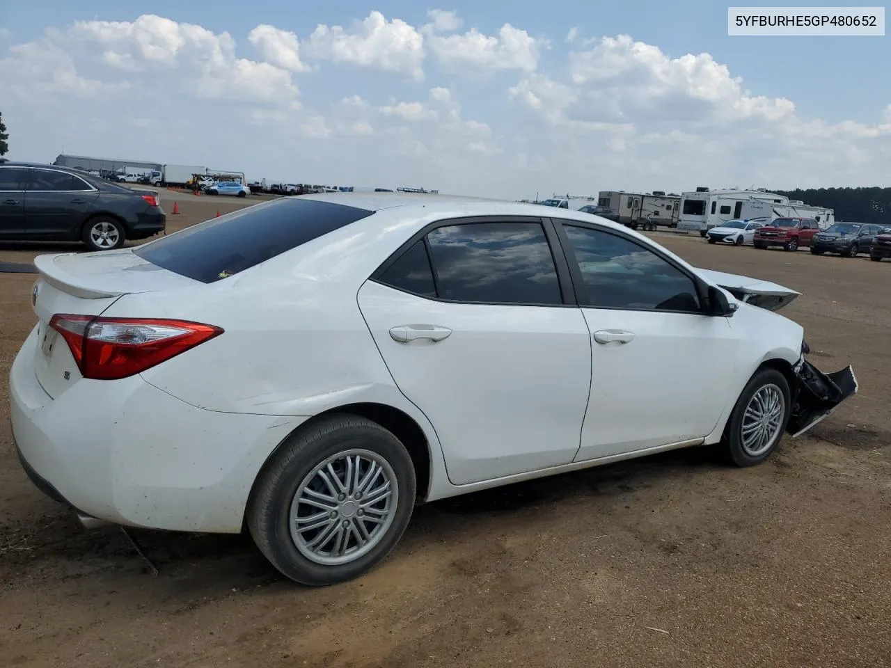 2016 Toyota Corolla L VIN: 5YFBURHE5GP480652 Lot: 66105204