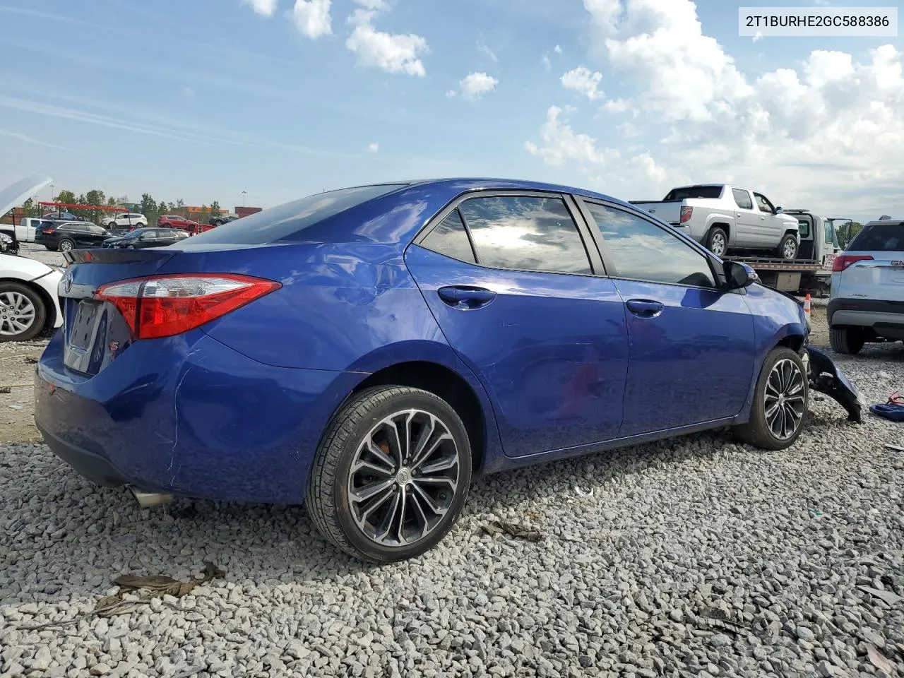 2016 Toyota Corolla L VIN: 2T1BURHE2GC588386 Lot: 66371914