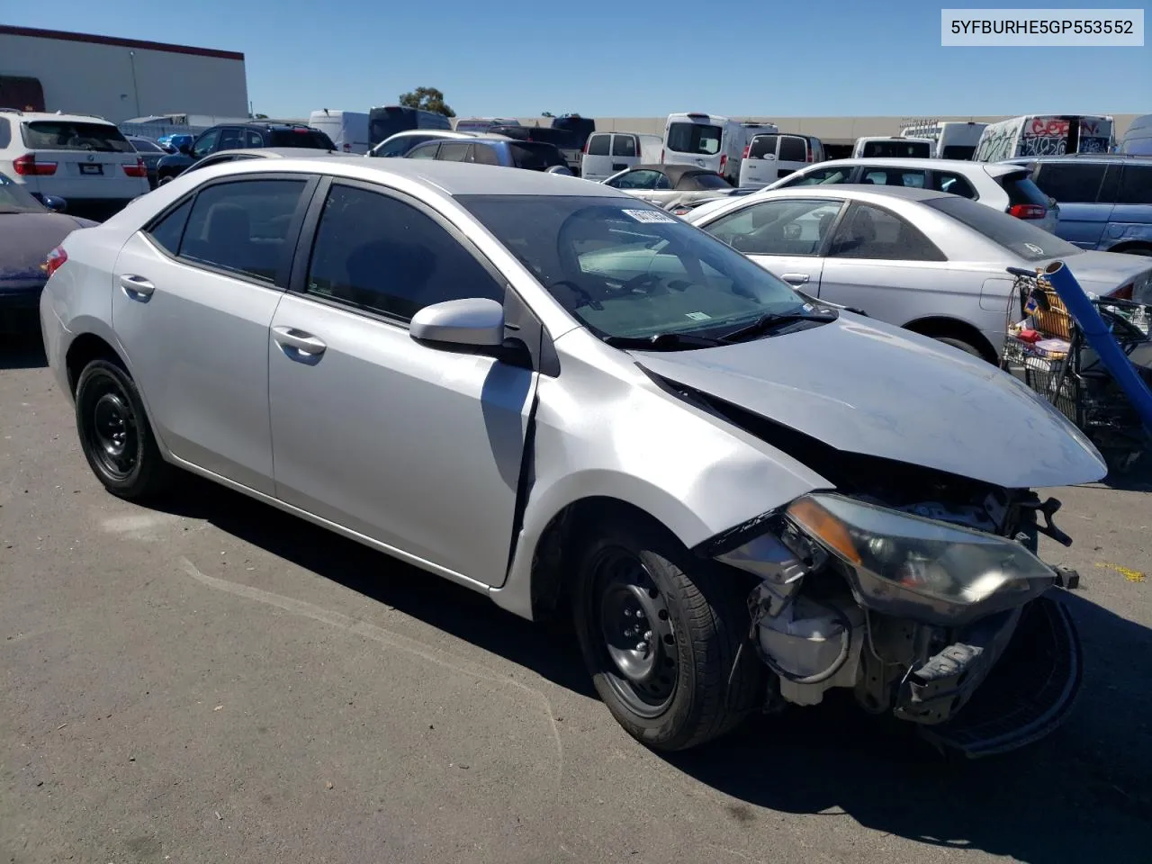 2016 Toyota Corolla L VIN: 5YFBURHE5GP553552 Lot: 66713954