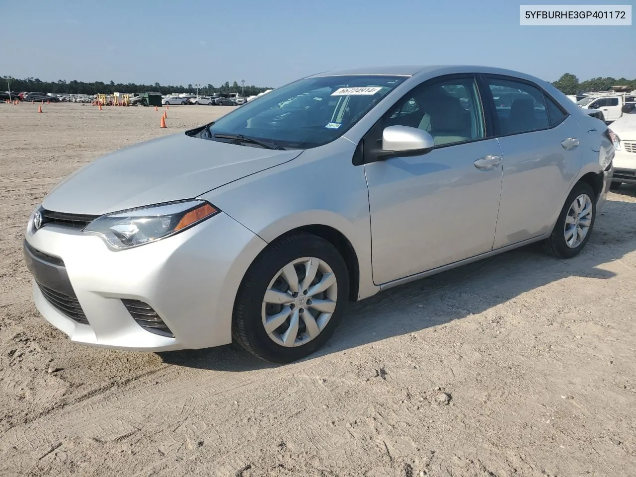 5YFBURHE3GP401172 2016 Toyota Corolla L