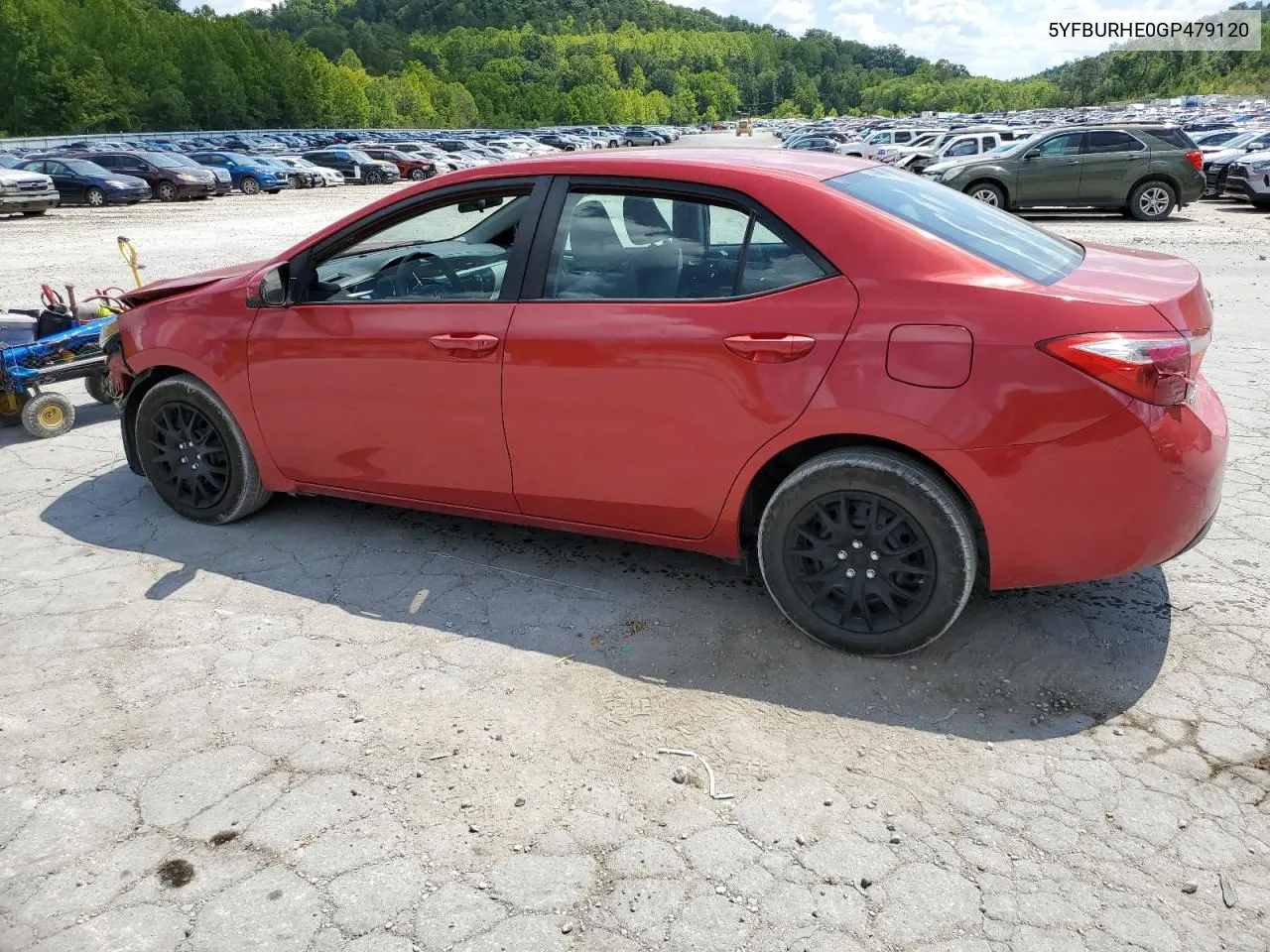 2016 Toyota Corolla L VIN: 5YFBURHE0GP479120 Lot: 67469484