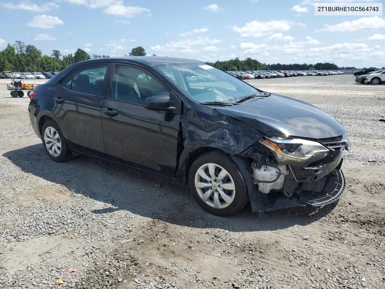 2016 Toyota Corolla L VIN: 2T1BURHE1GC564743 Lot: 67522164