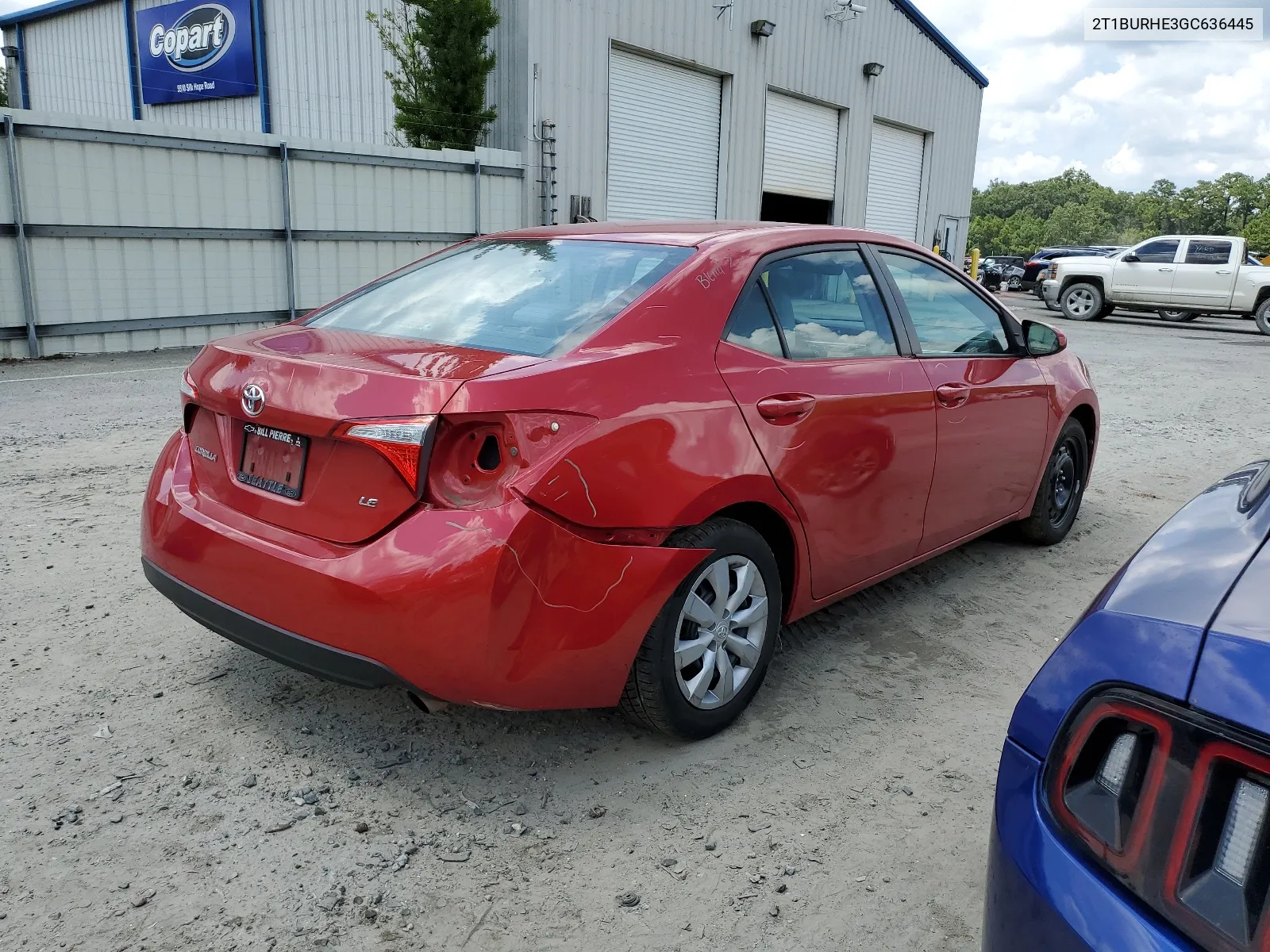 2T1BURHE3GC636445 2016 Toyota Corolla L