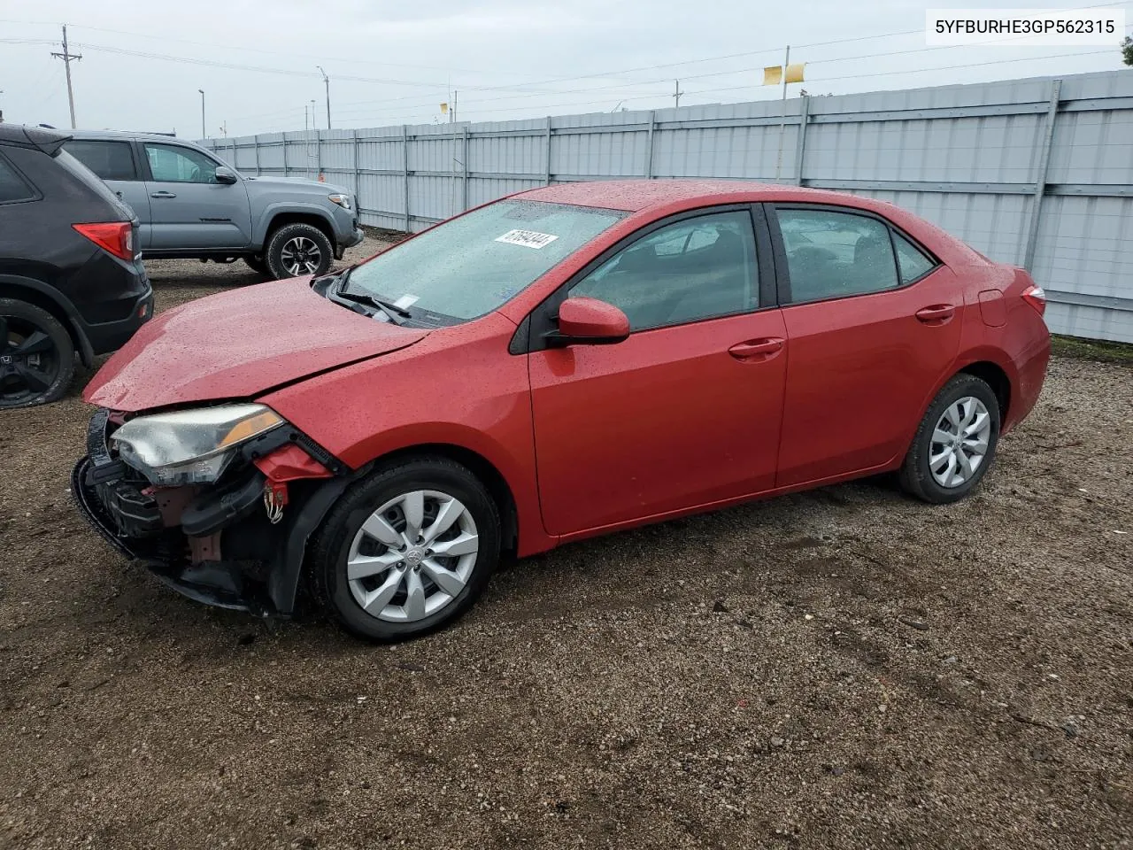 5YFBURHE3GP562315 2016 Toyota Corolla L