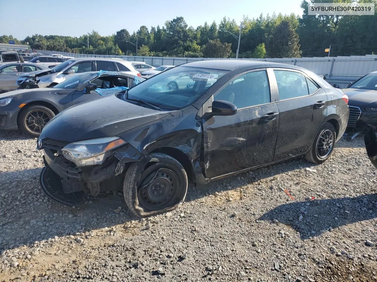 5YFBURHE3GP420319 2016 Toyota Corolla L