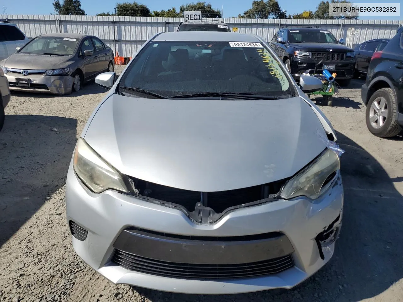 2016 Toyota Corolla L VIN: 2T1BURHE9GC532882 Lot: 68134634