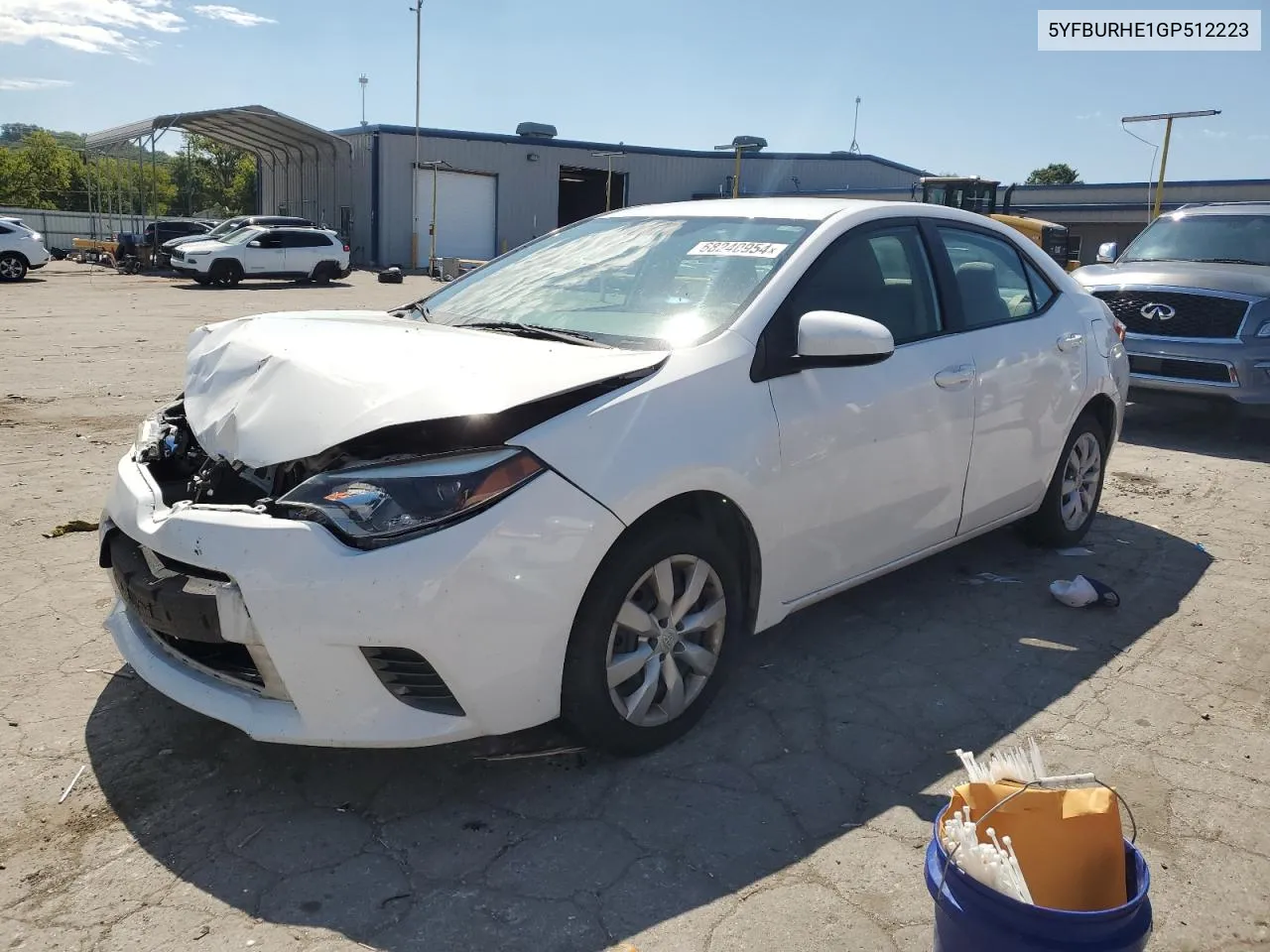 2016 Toyota Corolla L VIN: 5YFBURHE1GP512223 Lot: 68240954