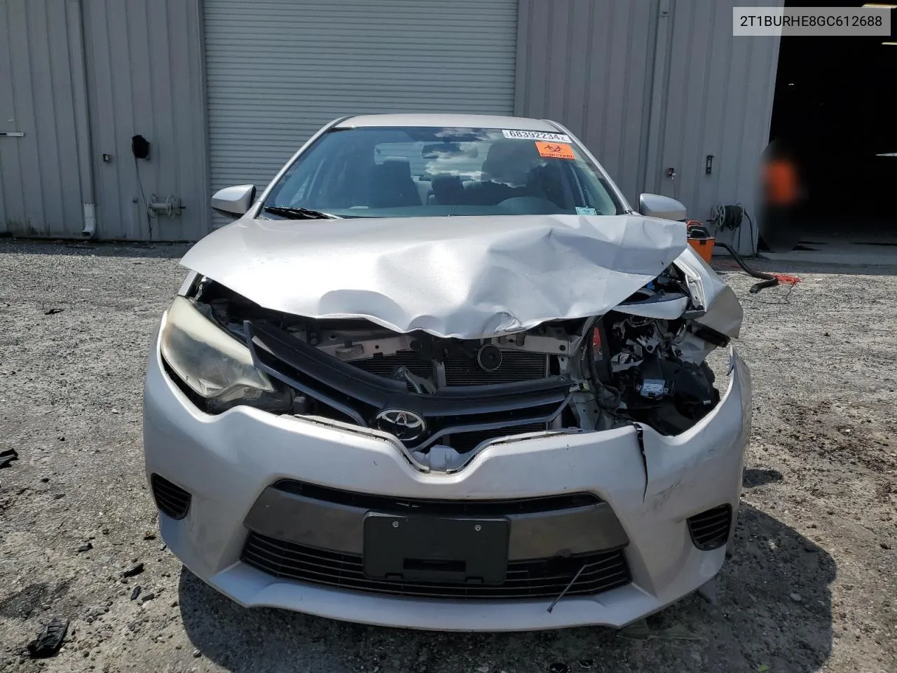 2016 Toyota Corolla L VIN: 2T1BURHE8GC612688 Lot: 68392234