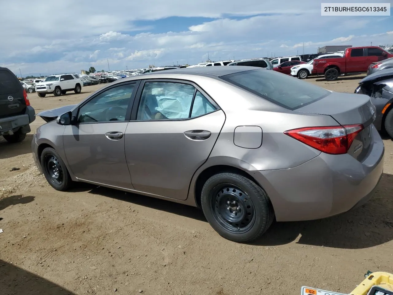 2016 Toyota Corolla L VIN: 2T1BURHE5GC613345 Lot: 68512014