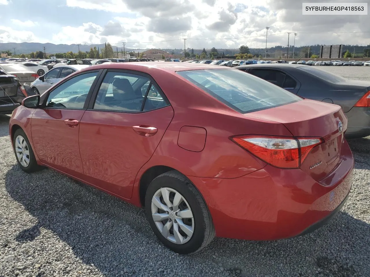 5YFBURHE4GP418563 2016 Toyota Corolla L