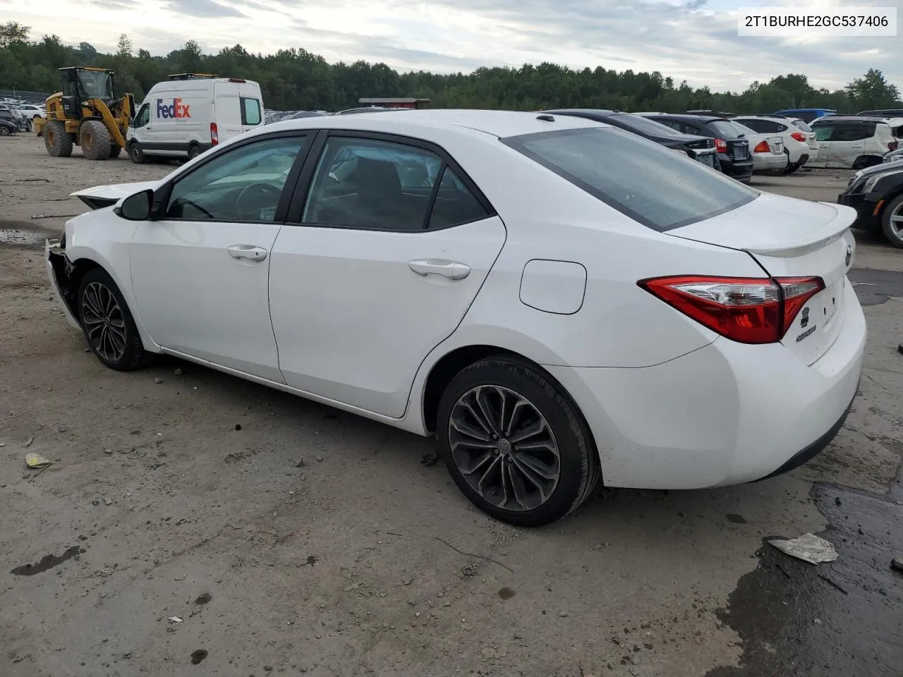 2016 Toyota Corolla L VIN: 2T1BURHE2GC537406 Lot: 69090314