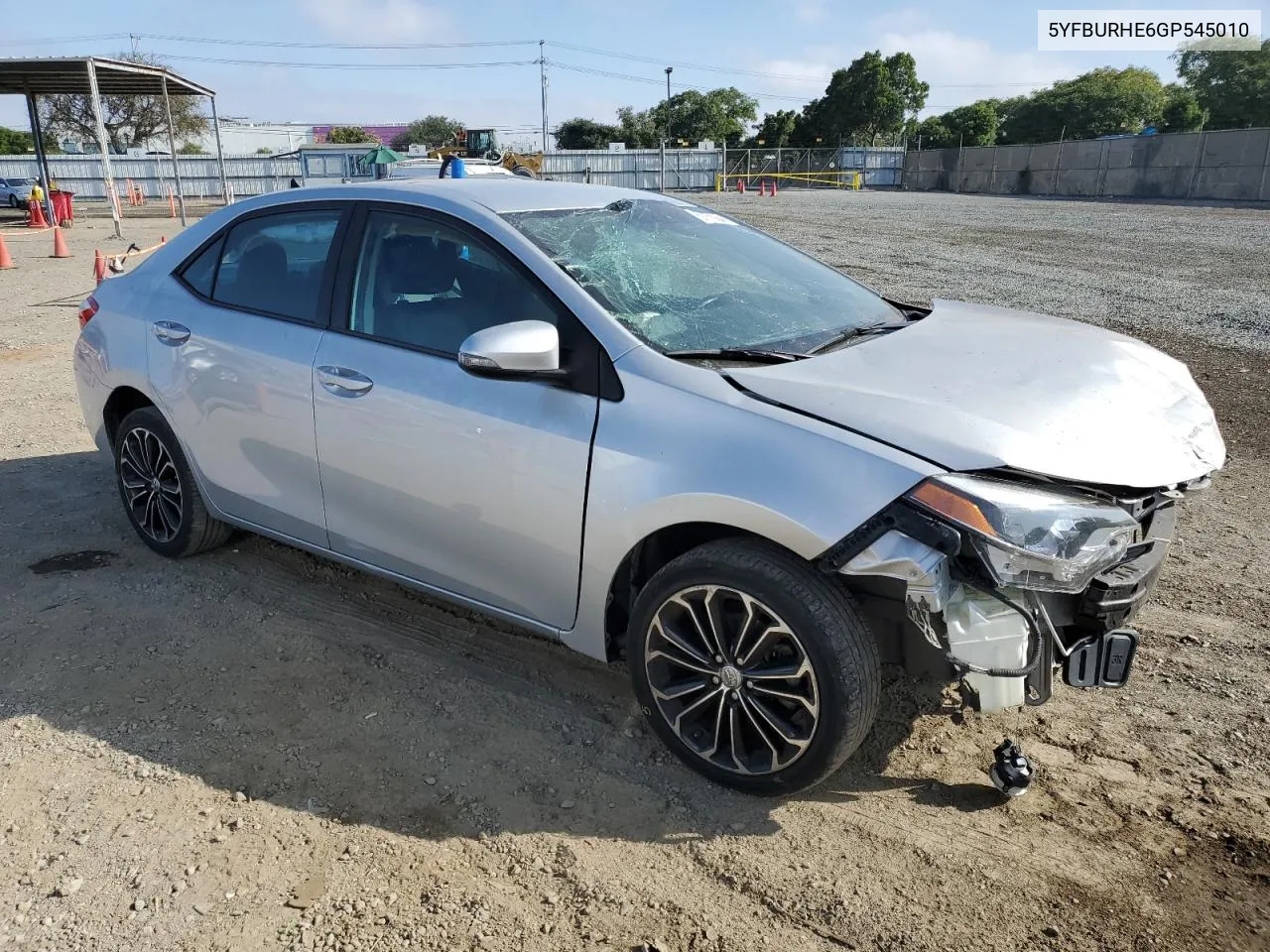 5YFBURHE6GP545010 2016 Toyota Corolla L