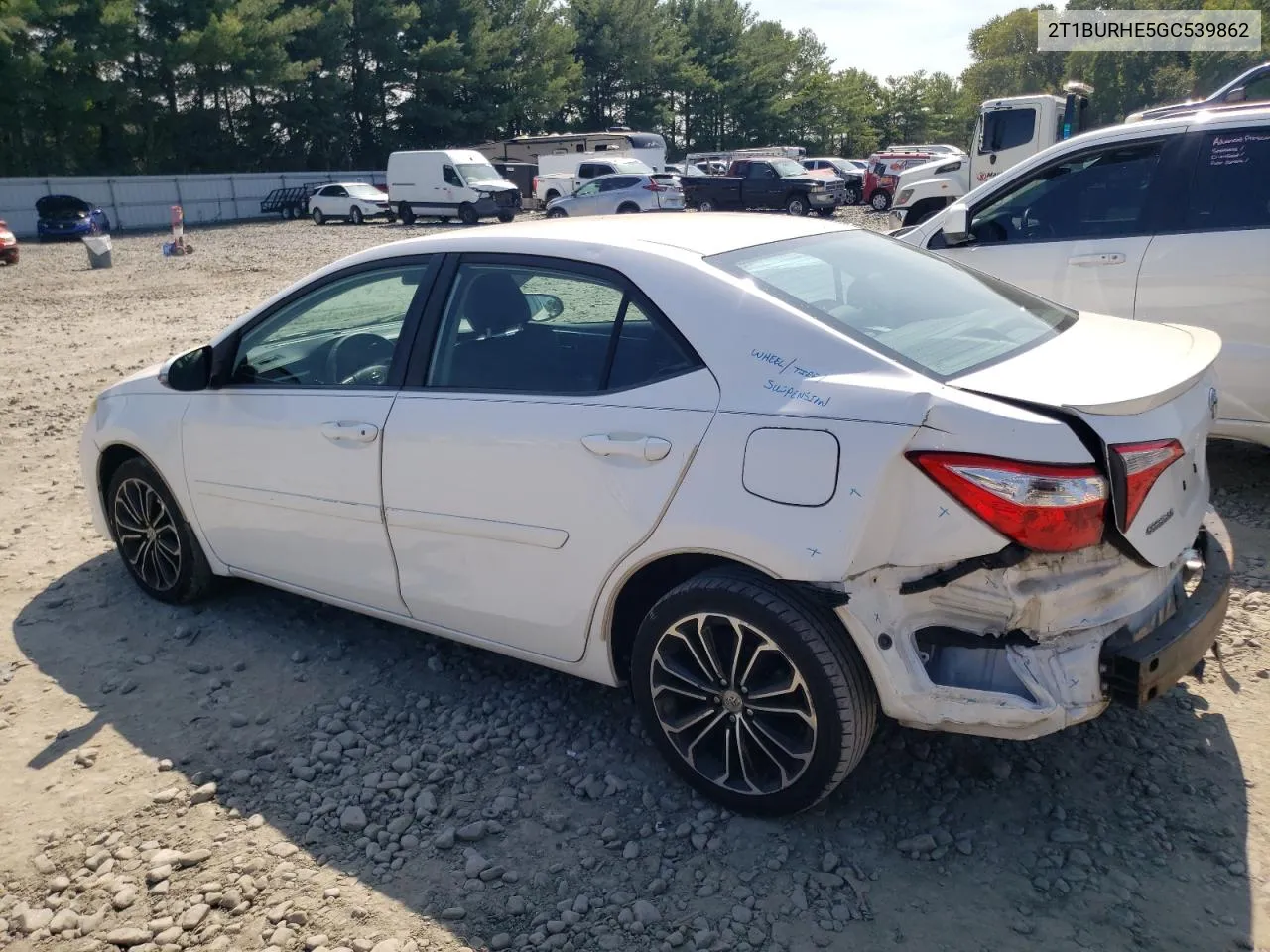 2016 Toyota Corolla L VIN: 2T1BURHE5GC539862 Lot: 69265614