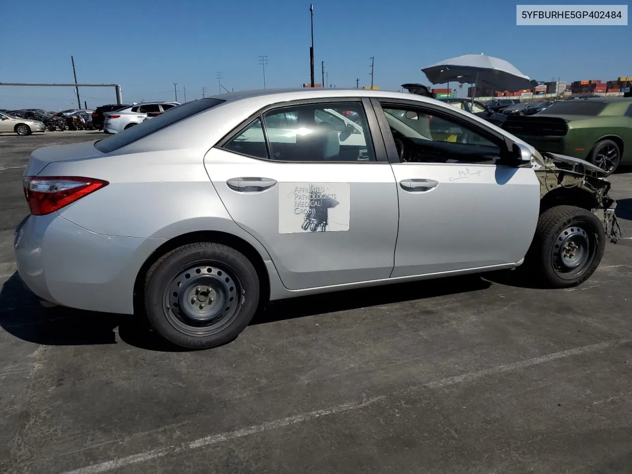 2016 Toyota Corolla L VIN: 5YFBURHE5GP402484 Lot: 69574484