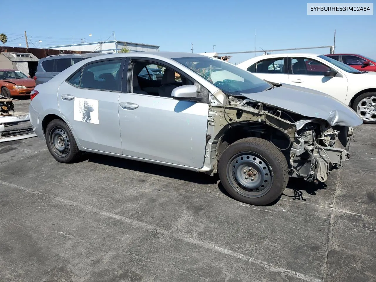 5YFBURHE5GP402484 2016 Toyota Corolla L