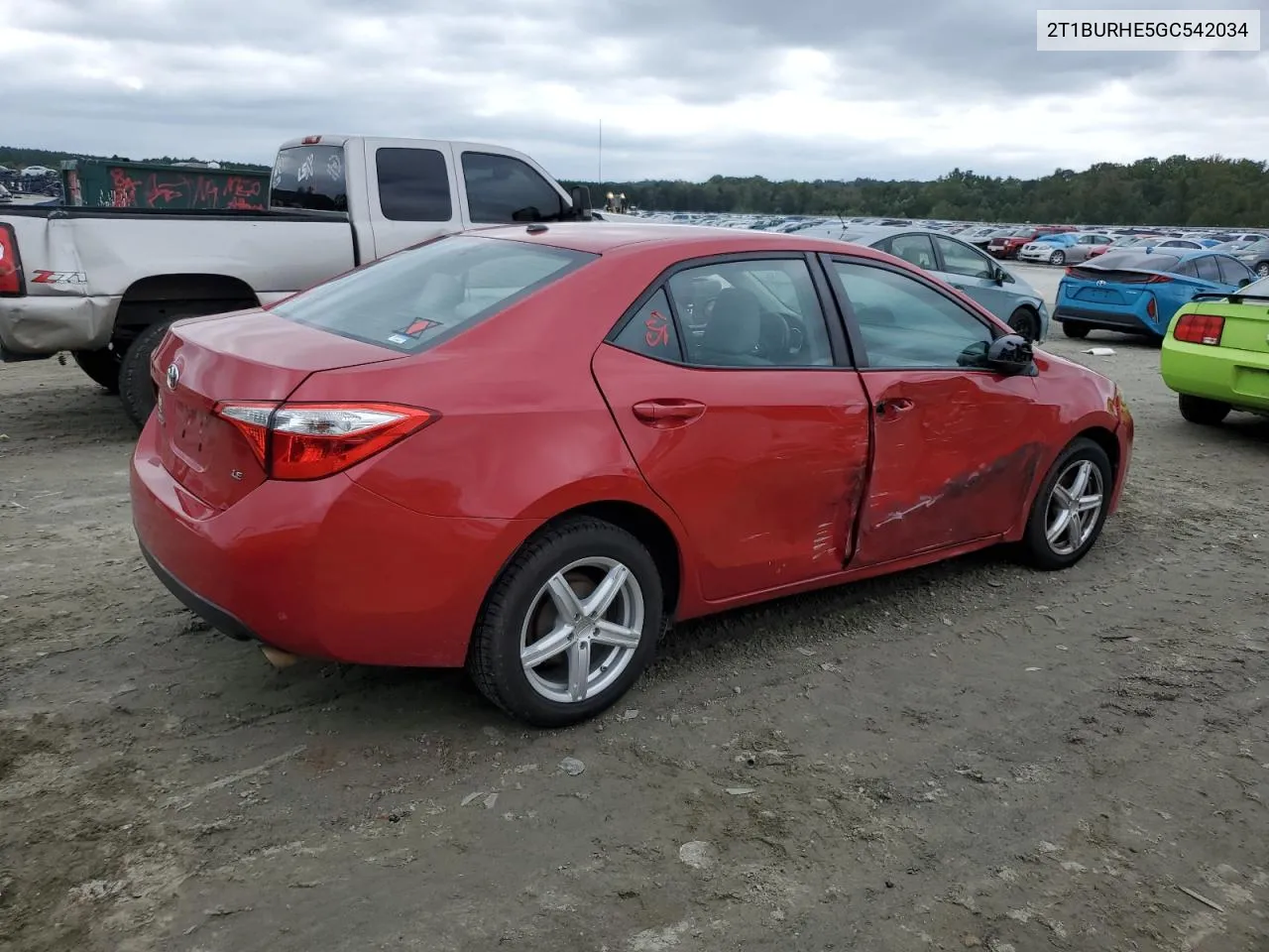 2016 Toyota Corolla L VIN: 2T1BURHE5GC542034 Lot: 69747274