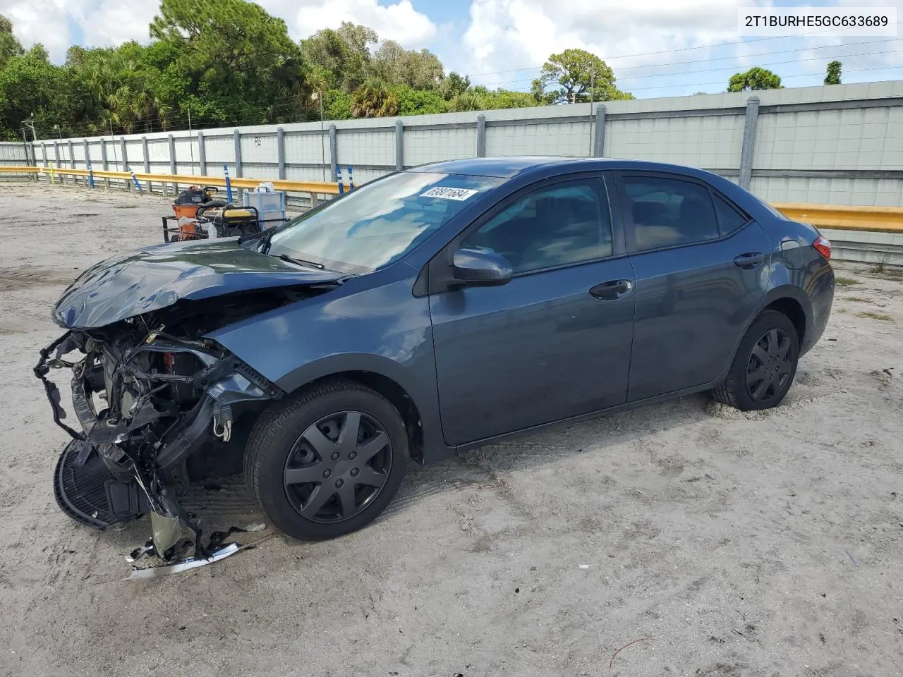 2016 Toyota Corolla L VIN: 2T1BURHE5GC633689 Lot: 69801684