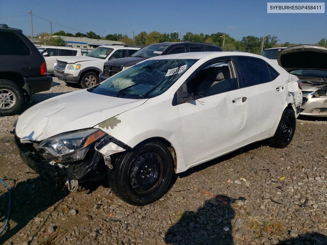 2016 Toyota Corolla L VIN: 5YFBURHE5GP458411 Lot: 69830624