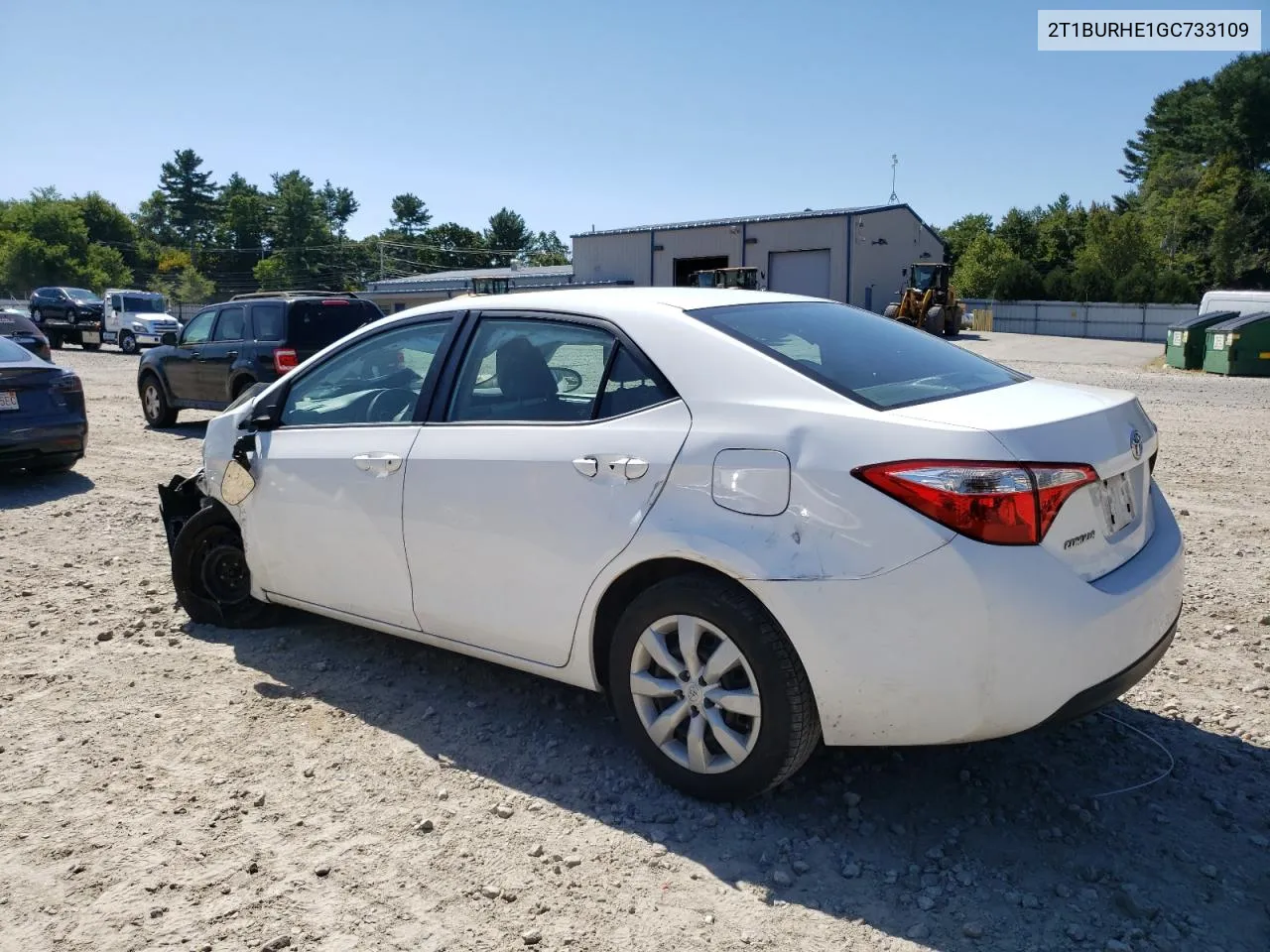 2T1BURHE1GC733109 2016 Toyota Corolla L