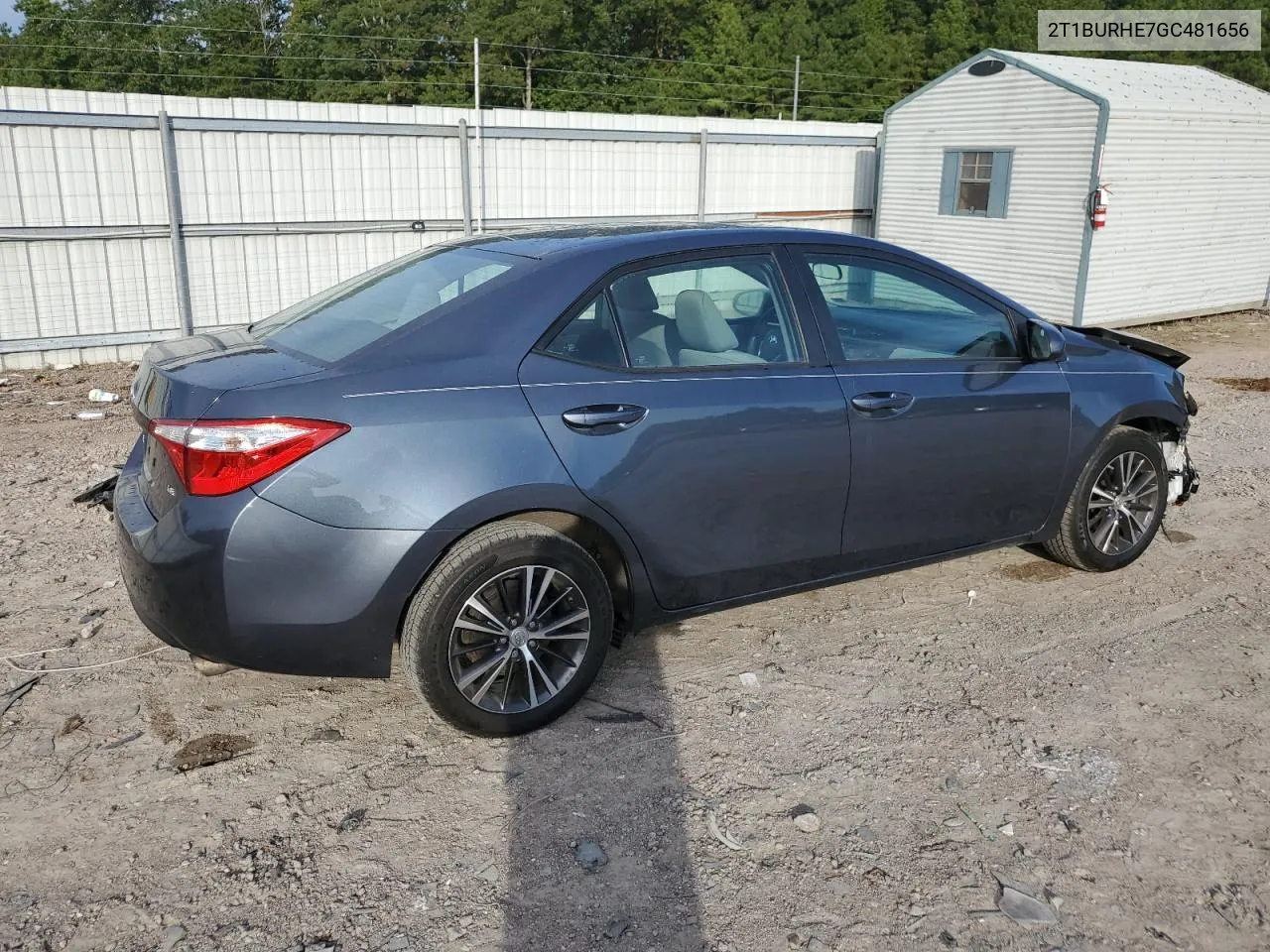 2016 Toyota Corolla L VIN: 2T1BURHE7GC481656 Lot: 69957614