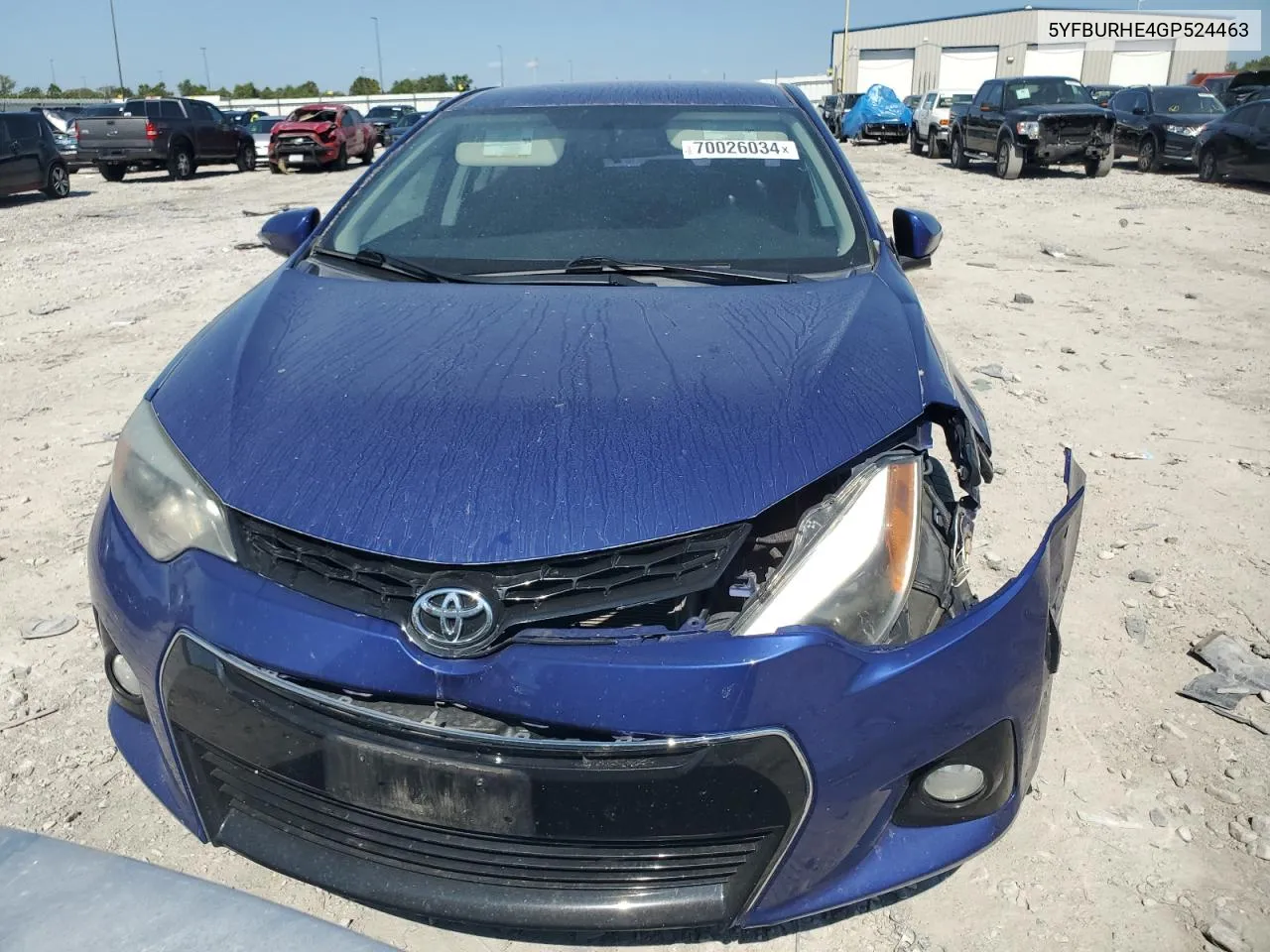 2016 Toyota Corolla L VIN: 5YFBURHE4GP524463 Lot: 70026034