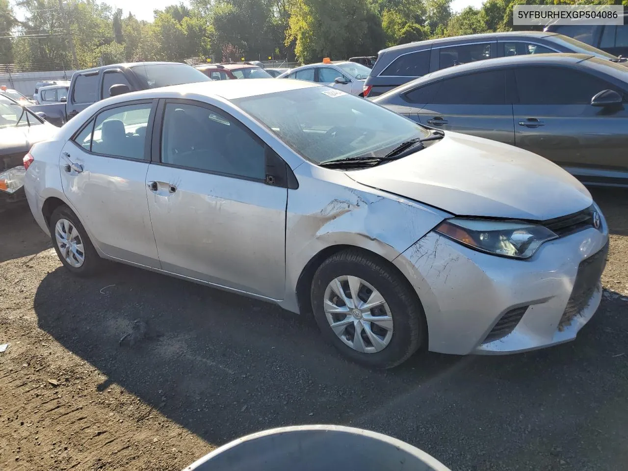 2016 Toyota Corolla L VIN: 5YFBURHEXGP504086 Lot: 70244944