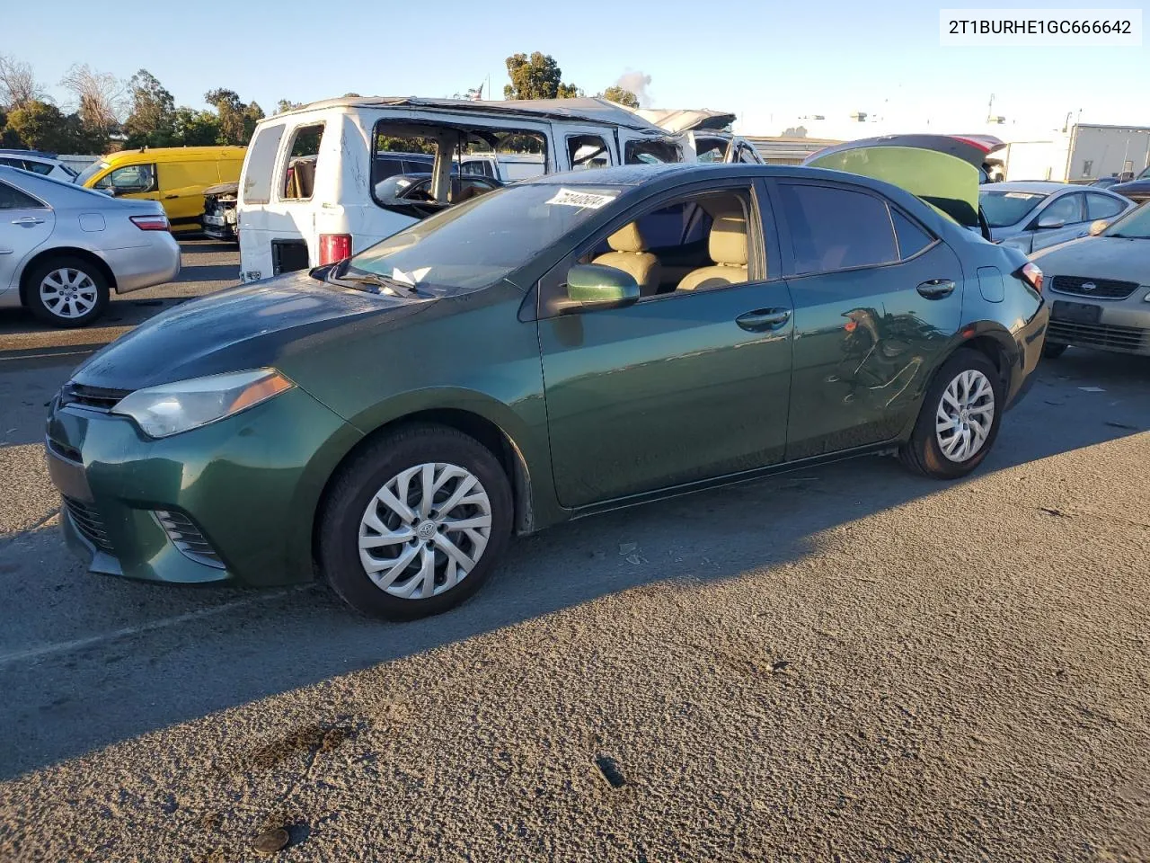 2016 Toyota Corolla L VIN: 2T1BURHE1GC666642 Lot: 70340504