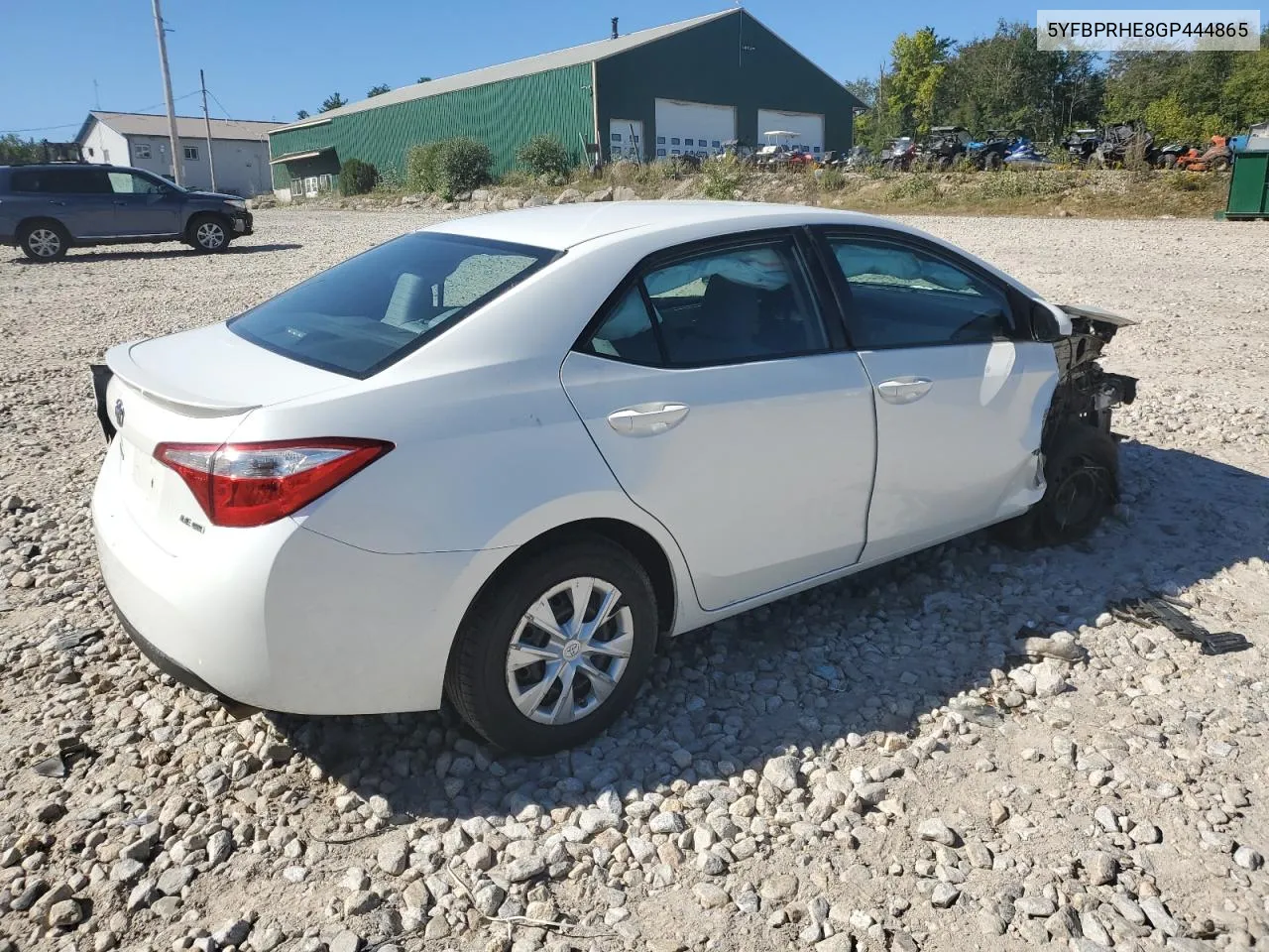 2016 Toyota Corolla Eco VIN: 5YFBPRHE8GP444865 Lot: 70430434