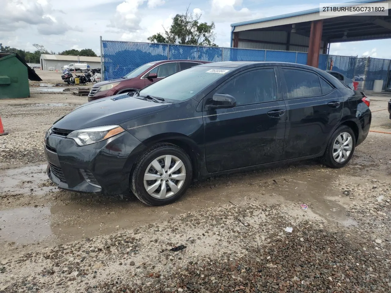 2016 Toyota Corolla L VIN: 2T1BURHE5GC731802 Lot: 70539384