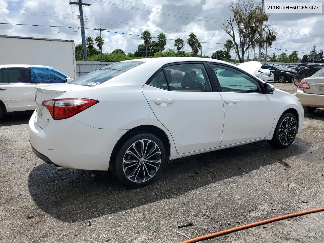 2016 Toyota Corolla L VIN: 2T1BURHE6GC667477 Lot: 70596964