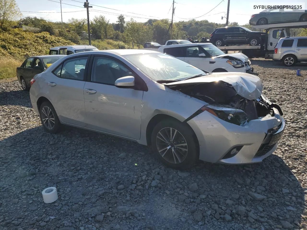 2016 Toyota Corolla L VIN: 5YFBURHE9GP512535 Lot: 70708464