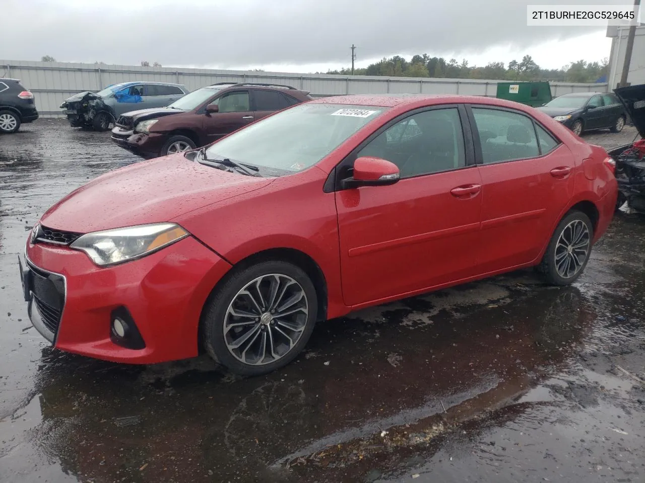 2016 Toyota Corolla L VIN: 2T1BURHE2GC529645 Lot: 70722464