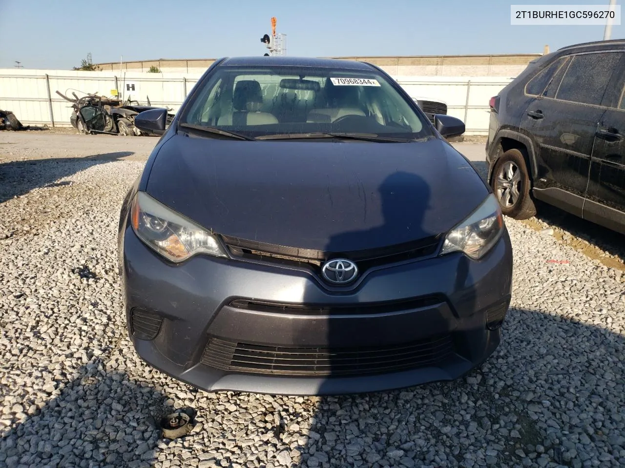 2016 Toyota Corolla L VIN: 2T1BURHE1GC596270 Lot: 70968344