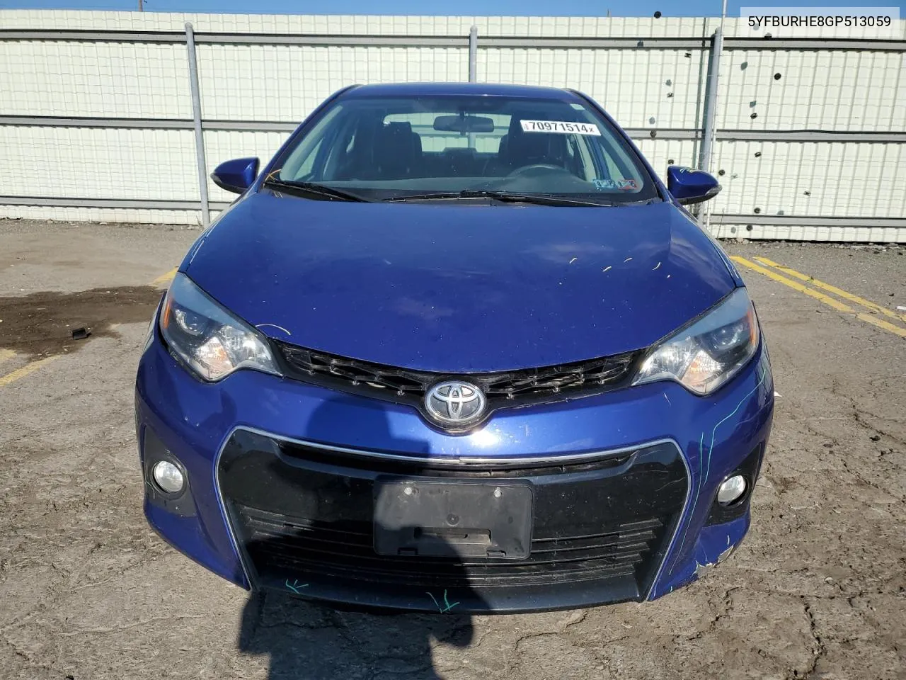 2016 Toyota Corolla L VIN: 5YFBURHE8GP513059 Lot: 70971514