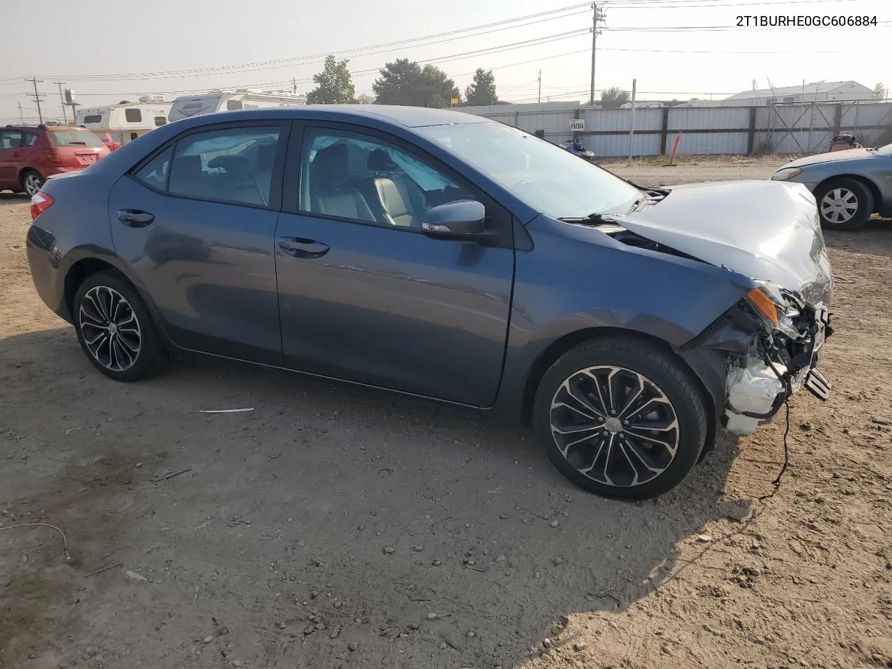 2016 Toyota Corolla L VIN: 2T1BURHE0GC606884 Lot: 70997474