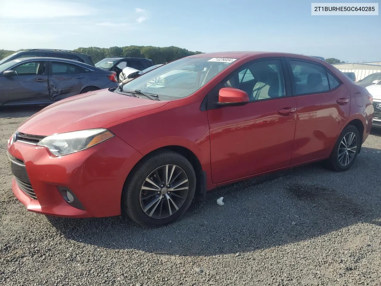 2016 Toyota Corolla L VIN: 2T1BURHE5GC640285 Lot: 71029004