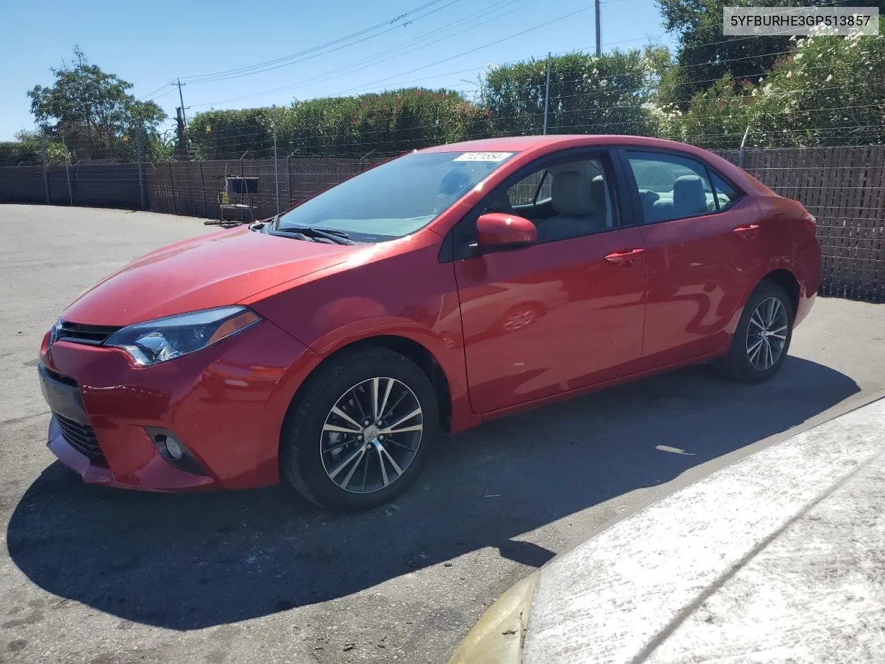 5YFBURHE3GP513857 2016 Toyota Corolla L