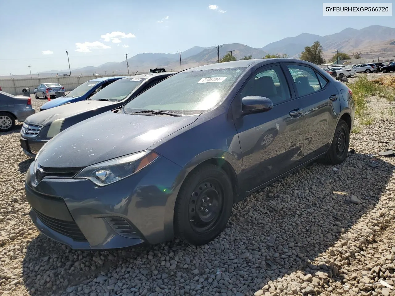 2016 Toyota Corolla L VIN: 5YFBURHEXGP566720 Lot: 71454844