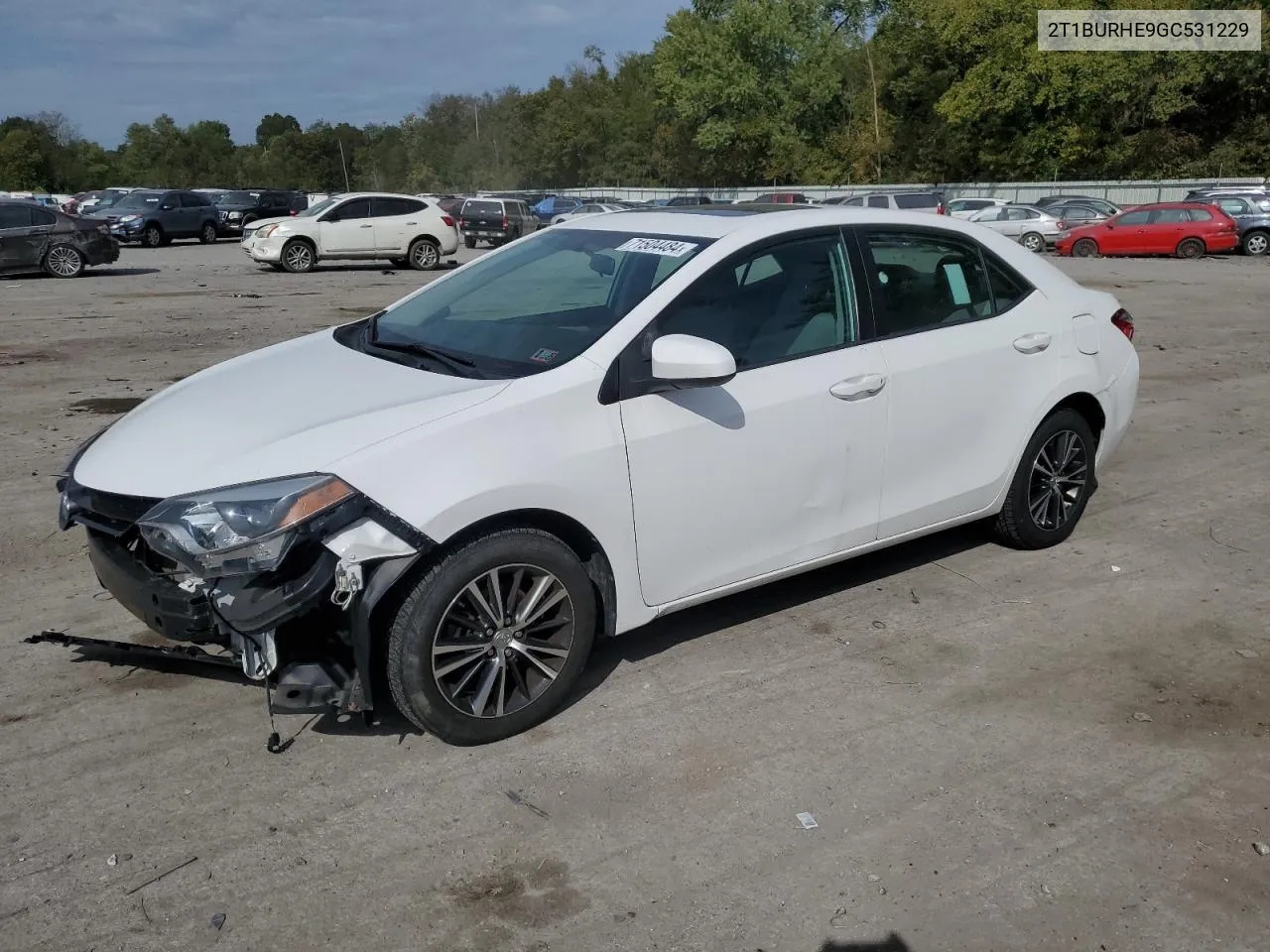 2016 Toyota Corolla L VIN: 2T1BURHE9GC531229 Lot: 71504484