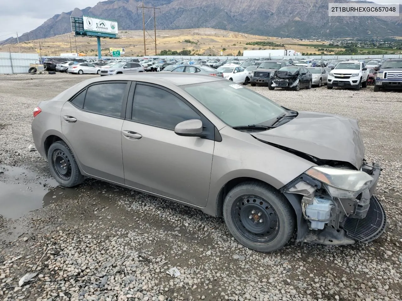 2016 Toyota Corolla L VIN: 2T1BURHEXGC657048 Lot: 71520064