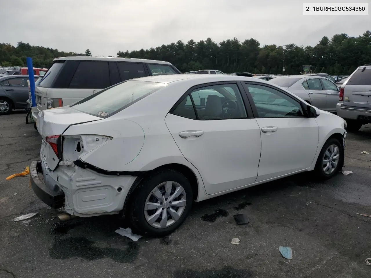 2016 Toyota Corolla L VIN: 2T1BURHE0GC534360 Lot: 71570434