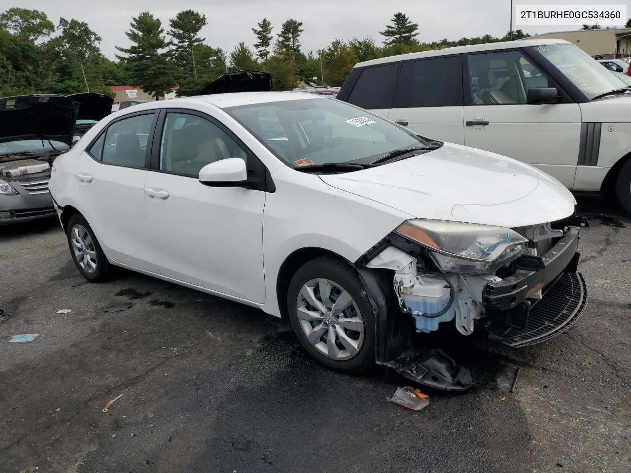 2016 Toyota Corolla L VIN: 2T1BURHE0GC534360 Lot: 71570434